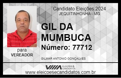 Candidato GIL DA MUMBUCA 2024 - JEQUITINHONHA - Eleições