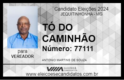 Candidato TÓ DO CAMINHÃO 2024 - JEQUITINHONHA - Eleições