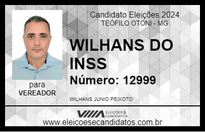 Candidato WILHANS 2024 - TEÓFILO OTONI - Eleições