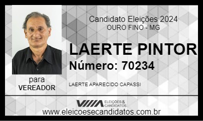 Candidato LAERTE PINTOR 2024 - OURO FINO - Eleições