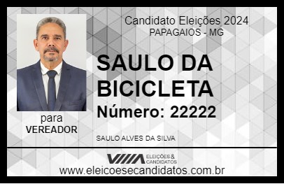 Candidato SAULO DA BICICLETA 2024 - PAPAGAIOS - Eleições