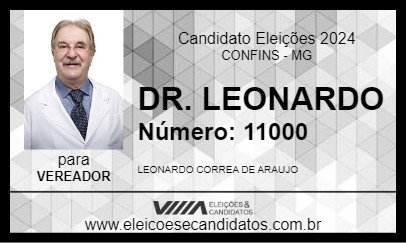 Candidato DR. LEONARDO 2024 - CONFINS - Eleições