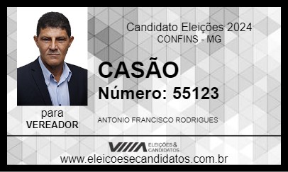 Candidato CASÃO 2024 - CONFINS - Eleições