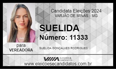 Candidato SUELIDA 2024 - VARJÃO DE MINAS - Eleições