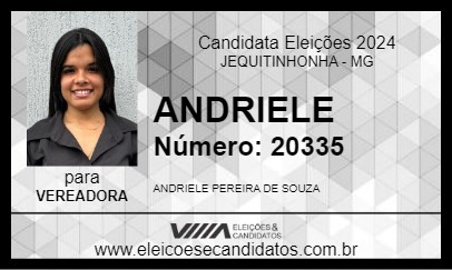 Candidato ANDRIELE 2024 - JEQUITINHONHA - Eleições