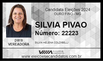 Candidato SILVIA PIVAO 2024 - OURO FINO - Eleições