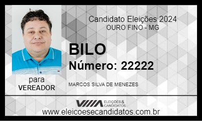 Candidato BILO 2024 - OURO FINO - Eleições