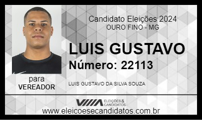 Candidato LUIS GUSTAVO 2024 - OURO FINO - Eleições