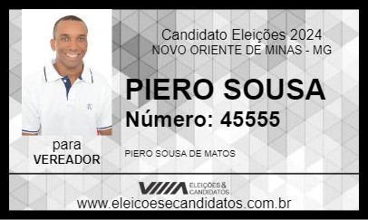 Candidato PIERO SOUSA 2024 - NOVO ORIENTE DE MINAS - Eleições