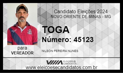 Candidato TOGA 2024 - NOVO ORIENTE DE MINAS - Eleições