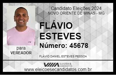 Candidato FLÁVIO ESTEVES 2024 - NOVO ORIENTE DE MINAS - Eleições