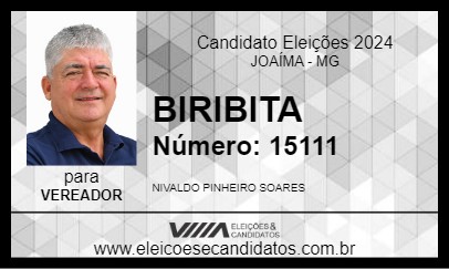 Candidato BIRIBITA 2024 - JOAÍMA - Eleições