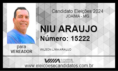 Candidato NIU ARAUJO 2024 - JOAÍMA - Eleições