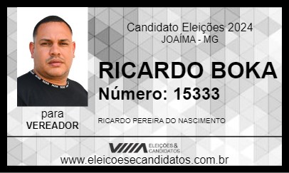 Candidato RICARDO BOKA 2024 - JOAÍMA - Eleições