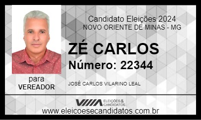 Candidato ZÉ CARLOS 2024 - NOVO ORIENTE DE MINAS - Eleições