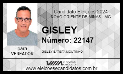 Candidato GISLEY 2024 - NOVO ORIENTE DE MINAS - Eleições