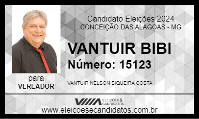 Candidato VANTUIR BIBI 2024 - CONCEIÇÃO DAS ALAGOAS - Eleições