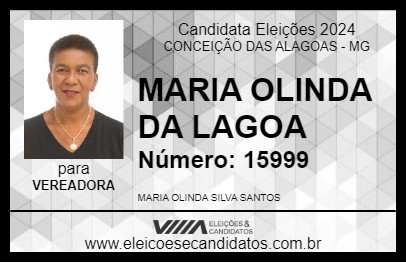 Candidato MARIA OLINDA DA LAGOA 2024 - CONCEIÇÃO DAS ALAGOAS - Eleições