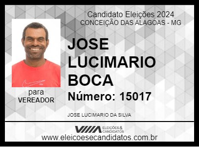 Candidato JOSE LUCIMARIO BOCA 2024 - CONCEIÇÃO DAS ALAGOAS - Eleições