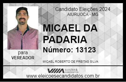 Candidato MICAEL DA PADARIA 2024 - AIURUOCA - Eleições