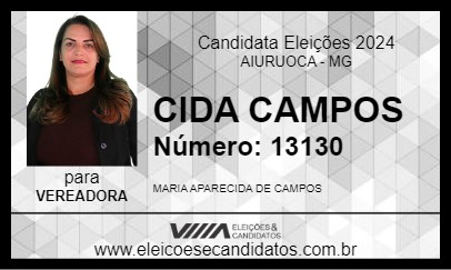 Candidato CIDA CAMPOS 2024 - AIURUOCA - Eleições