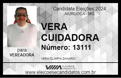 Candidato VERA CUIDADORA 2024 - AIURUOCA - Eleições