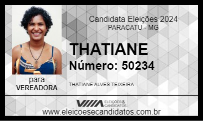 Candidato THATIANE  2024 - PARACATU - Eleições