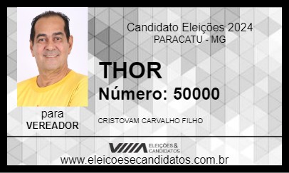 Candidato THOR 2024 - PARACATU - Eleições