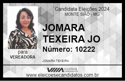 Candidato JOMARA TEXEIRA JO 2024 - MONTE SIÃO - Eleições