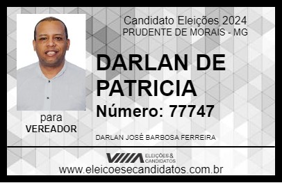 Candidato DARLAN DE PATRICIA 2024 - PRUDENTE DE MORAIS - Eleições