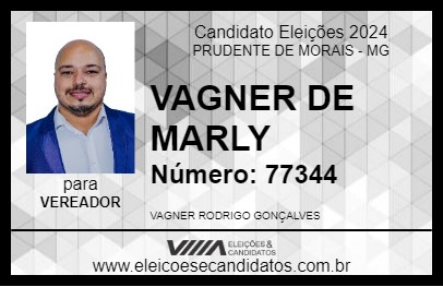 Candidato VAGNER DE MARLY 2024 - PRUDENTE DE MORAIS - Eleições