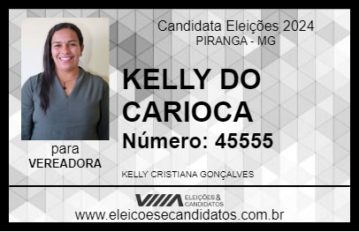 Candidato KELLY DO CARIOCA 2024 - PIRANGA - Eleições