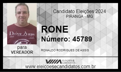 Candidato RONE 2024 - PIRANGA - Eleições