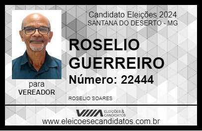 Candidato ROSELIO GUERREIRO 2024 - SANTANA DO DESERTO - Eleições