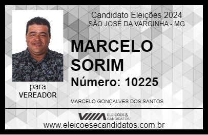 Candidato MARCELO SORIM 2024 - SÃO JOSÉ DA VARGINHA - Eleições