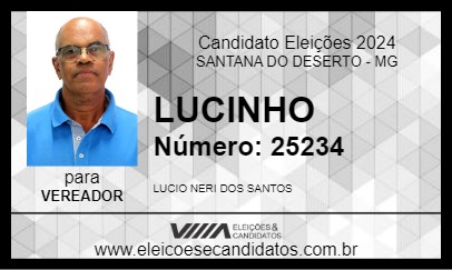 Candidato LUCINHO 2024 - SANTANA DO DESERTO - Eleições