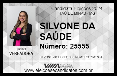 Candidato SILVONE DA SAÚDE 2024 - ITAÚ DE MINAS - Eleições