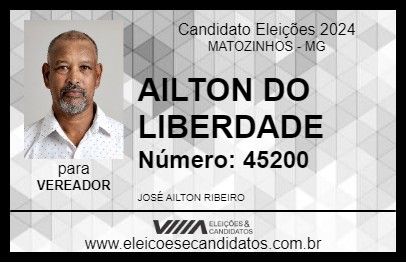 Candidato AILTON DO LIBERDADE 2024 - MATOZINHOS - Eleições