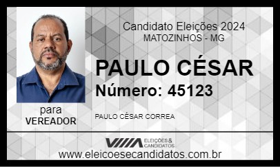 Candidato PAULO CÉSAR 2024 - MATOZINHOS - Eleições