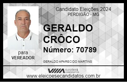 Candidato GERALDO CRÔCO 2024 - PERDIGÃO - Eleições