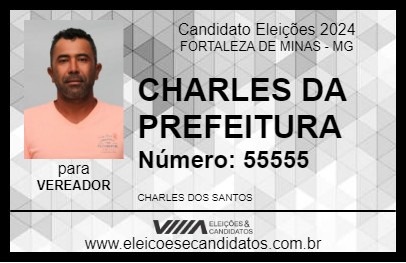 Candidato CHARLES DA PREFEITURA 2024 - FORTALEZA DE MINAS - Eleições