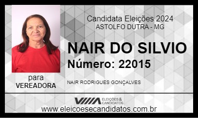 Candidato NAIR DO SILVIO 2024 - ASTOLFO DUTRA - Eleições