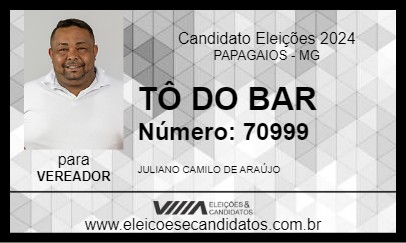 Candidato TÔ DO BAR 2024 - PAPAGAIOS - Eleições