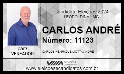 Candidato CARLOS ANDRÉ 2024 - LEOPOLDINA - Eleições