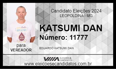 Candidato KATSUMI DAN 2024 - LEOPOLDINA - Eleições