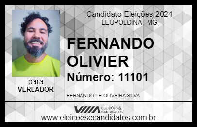 Candidato FERNANDO OLIVIER 2024 - LEOPOLDINA - Eleições