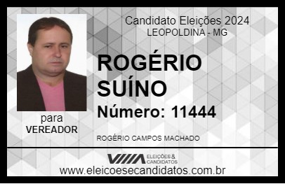 Candidato ROGÉRIO SUÍNO 2024 - LEOPOLDINA - Eleições