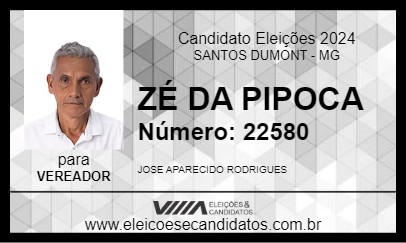 Candidato ZÉ DA PIPOCA 2024 - SANTOS DUMONT - Eleições