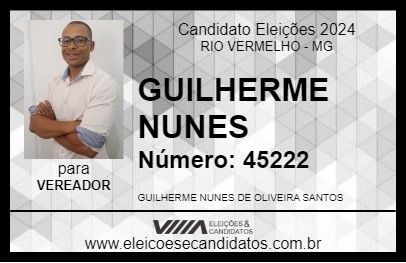 Candidato GUILHERME NUNES 2024 - RIO VERMELHO - Eleições