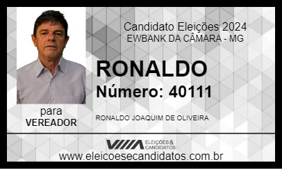 Candidato RONALDO 2024 - EWBANK DA CÂMARA - Eleições